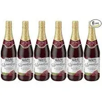 Welch&#039;s Sparkling Red Grape Juice Cocktail, Non-Alcoholic, 25.4 Ounce Bottles...