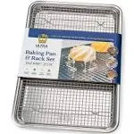 Ultra Cuisine Half Sheet Baking Sheet with Stainless Steel Cooling Rack