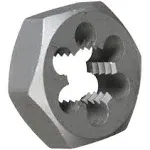 Drill America 1/2"-14 Carbon Steel Hex NPT Pipe Rethreading Die, DWT Series