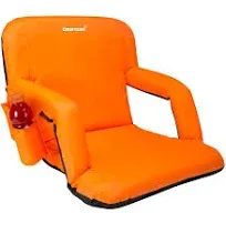 Driftsun Folding Stadium Reclining Bleacher Seat Chair with Back Support 