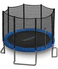 Full Size Backyard Trampoline with Safety Net - Enclosed Trampoline for Kids, Te