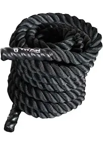 Titan Fitness Battle Rope Poly Dacron Heavy Rope for Home Gym Conditioning Workouts