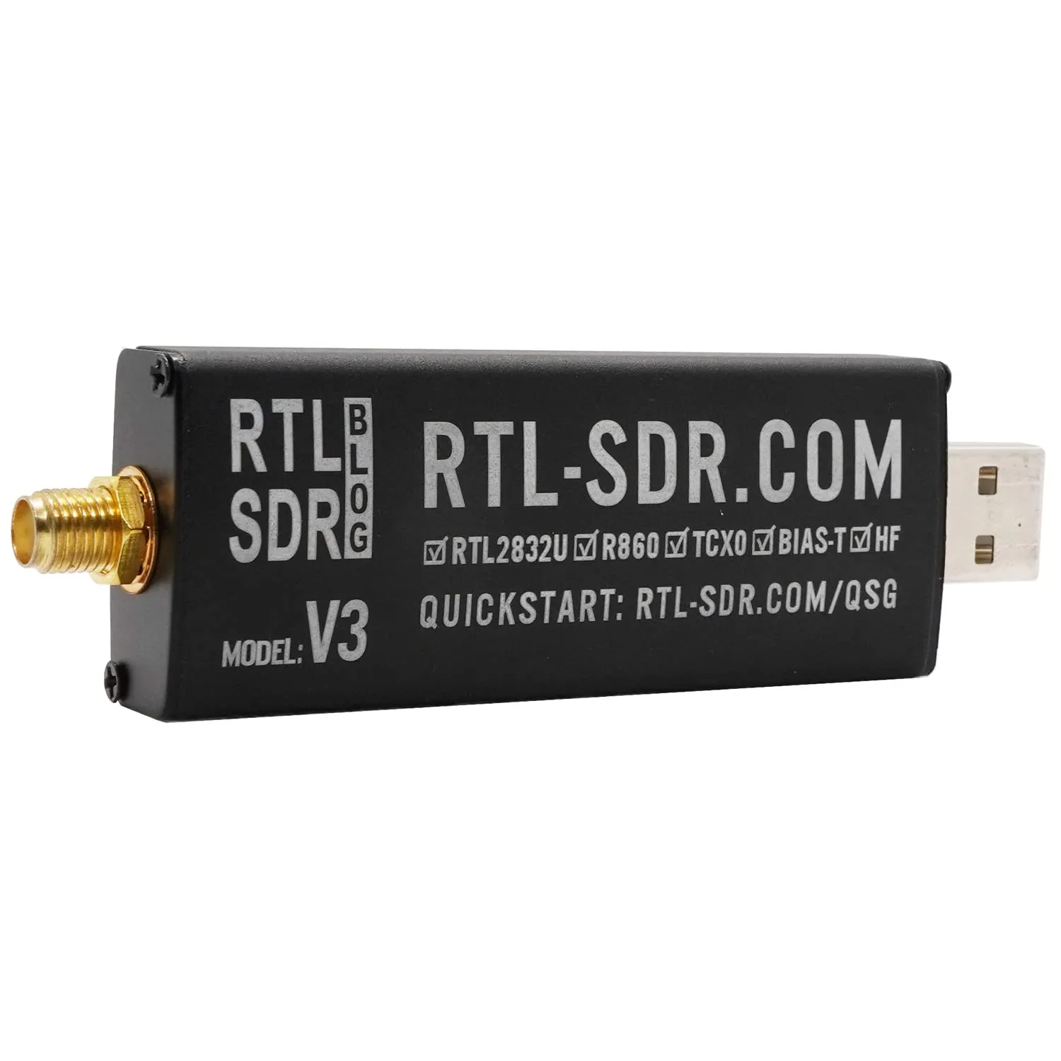 V3 R860 RTL2832U 1PPM TCXO HF Bias Tee SMA Software Defined Radio with Dipole An