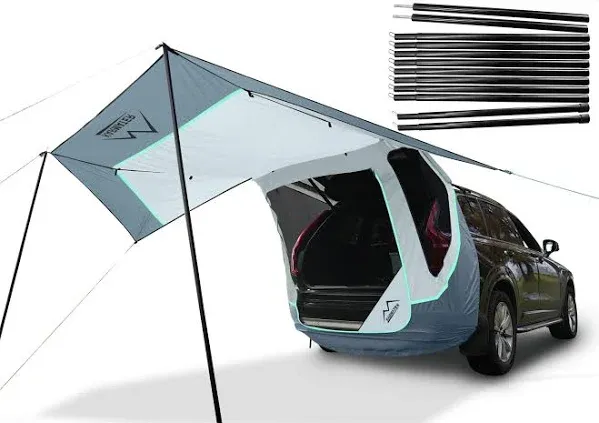 SUV Tailgate Tent with Three Sides Awning Shade &amp; Transmittance SUV TENT