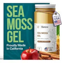 Biolore Sea Moss Gel 7700mg Propolis 500mg Made in USA Raw Wildcrafted Irish Seamoss Vitamins Trace Minerals Vegan Superfood for Immune Support, Jam, Jelly & Sweet Spread Gifts (Propolis-Apple-Cinnamon 16OZ)