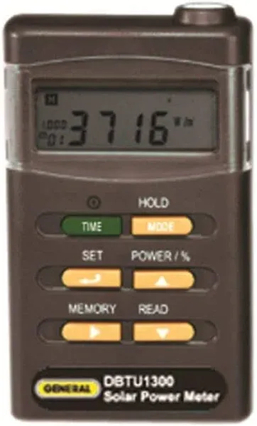 General Tools DBTU1300 Digital Solar Power Meter