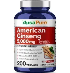 American Ginseng 5000 mg Veggie Capsules