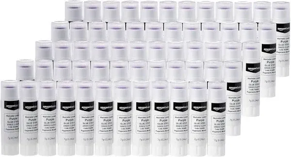 Amazon Basics Purple Washable School Glue Sticks