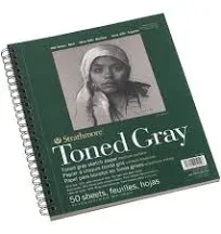 Strathmore Toned Sketch Paper Pad 400 Series 9in x 12in 50 Sheets Gray