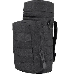 BLACK Molle Hydration Pouch Water Bottle Carrier Storage Holder Utility Bag