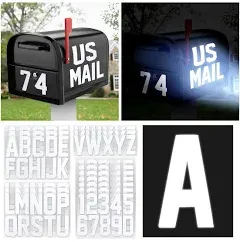 Seloom Reflective Mailbox Numbers and Letters Stickers Set