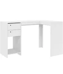 Palermo Wood Corner Computer Desk in White