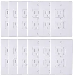 AUSTOR 12 Pack Baby Safety Electric Outlet Covers Baby Safety Self Closing-NEW