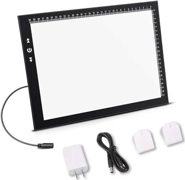 A4 Artist tracing Light Box Copy Table,USB Power Dimmerable 7000 Lux Lock But...