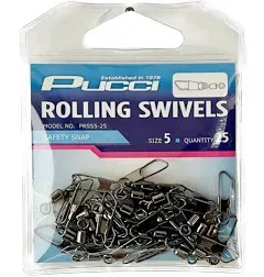 Pucci PRSS-1025PK Swivels Rolling #10 W/S Snap 25 Pack Multi