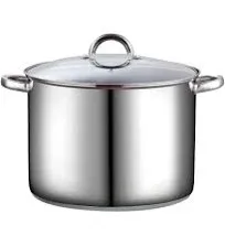 Durable 16 Quart Stainless Steel Stockpot - Easy to Clean and Stack for Storage