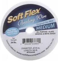 49 Strand Beading Wire - Medium 0.19 Diameter - 30 Feet Nylon Design Wire