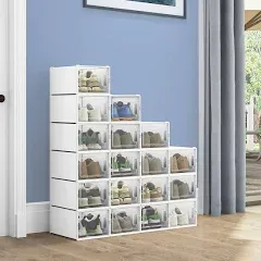 YITAHOME 18 Pcs Medium Size Shoe Storage Box