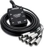 Hosa SH-8X0-50  Balanced Pro-Conex Lil Bro 8ch 50 Foot Fan to Box XLR Audio Snake