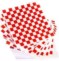 Avant Grub 15 x 15 in. Extra Large Red & White Food Wax Paper