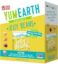 Yumearth Organic Jelly Beans Fruity Candy Snack Packs, Gluten Free Snacks for Kids