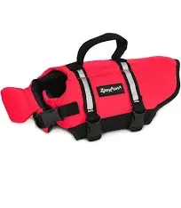 NWT Dog Red Zippy Paws Life Jacket, M 21 / 27&#034;