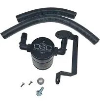 J&L Oil Separator Co. 3.0 Oil Catch Can 3061P Compatible with 2005-2023 Charger; Challenger 5.7 Hemi (Black)