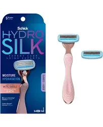 Hydrosilk Hydro Rose Gold Metal Handle Women's Razor and 2 Refills