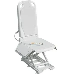 Electric Bath Lift Chair, IP68 Waterproof Floor Lift for Elderly, Get Up from Floor, Weight Capacity 300LBS (White)