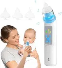 Nasal Aspirator for Baby,Electric Nose Suction for Baby Nose Sucker ,Rechargeable Nose Cleaner for Toddler with 5 Suction Levels,Waterproof Nose