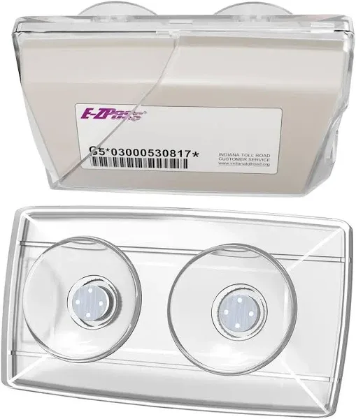 EZ Pass Holder for Windshield. Ezpass Holder with Strong Suction Cups. Toll Pass Transponder iPass Holder. (Clear, 1Pack)