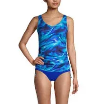 Lands' End Chlorine Resistant Underwire Tankini Swimsuit Top