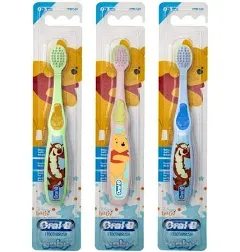 Oral-B Baby Manual Toothbrush Pooh Characters 0-3 Years Old Extra Soft Characters Vary