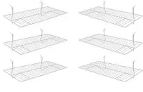 Only Hangers Flat Wire Slatwall/Gridwall Shelves 24 inchl x 12 inchd Pack of