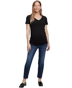 Gap Women's Maternity True Waistband Full Panel Cheeky Straight Jeans