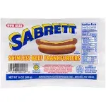 Sabrett Frankfurters, Beef, Skinless, Bun Size - 14 oz