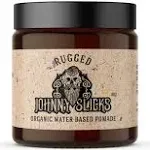 Johnny Slicks Rugged Water Based Hair Pomade - Strong Hold Organic Styling Pomade for Men - Promotes Healthy Hair Growth & Helps Hydrate Dry Skin - G