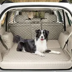 Dog Car Net Barrier for SUV - Pet Car Divider Back Seat Barrier Net, Easy to Install and Remove,Adjustable Car Dog Divider for Trucks, SUV, Vans, Car Net Organizer Storage Bag (47 * 27 inches)