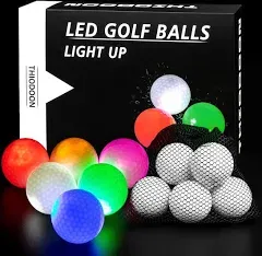 THIODOON Glow Golf Ball for Night Sports Super Bright LED Golf Balls Glowing in