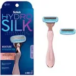 Hydrosilk Hydro Rose Gold Metal Handle Women's Razor and 2 Refills