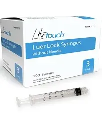 LiteTouch 3ml Luer Lock Syringes