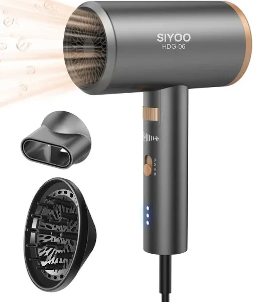 SIYOO Hair Dryer SIYOO Professional Hair Dryer, Ionic Blow Dryer with Diffuser and Nozzle