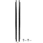 Sound Town 2-pack 20U Steel Rack Rails, with Black Powder Coated Finish and Screws (ST-RR-20U)