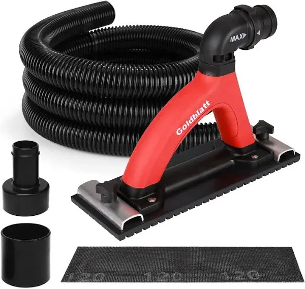 Goldblatt Dust Free Hand Sander, Dustless Drywall Vacuum with 6.5 ft... 