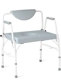 Bariatric Steel Drop Arm Commode, 1000 lb. Capacity