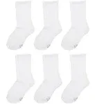 Hanes Ultimate Girls' 6-Pair Pack Crew Socks