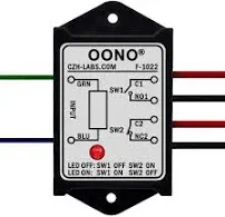 OONO DPST 1NO 1NC 8Amp Power Relay Module, AC/DC 12V Control Voltage