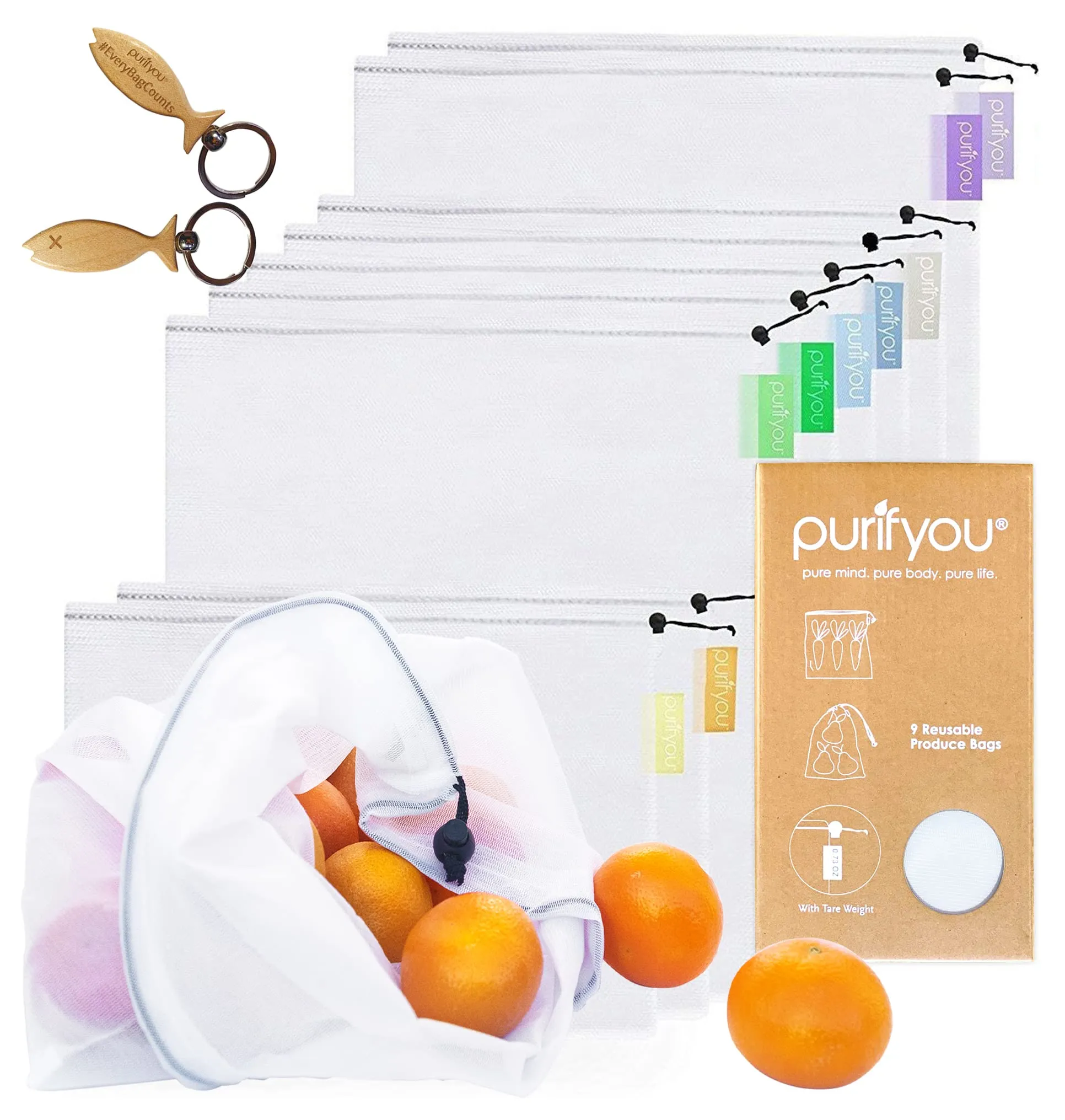 Purifyou Premium Reusable Mesh/Produce Bags