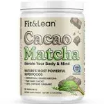 Fit & Lean Cacao Matcha Green Tea Powder, Organic, Japanese Ceremonial Grade, Superfood, Antioxidants, Energy, Mood,105 Grams, 30 Servings