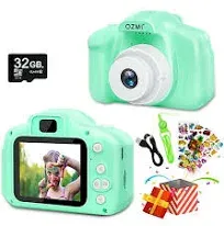 Ozmi Kid&#039;s 1080P Digital 12MP Selfie Camera With 32GB SD Card For Girls Age